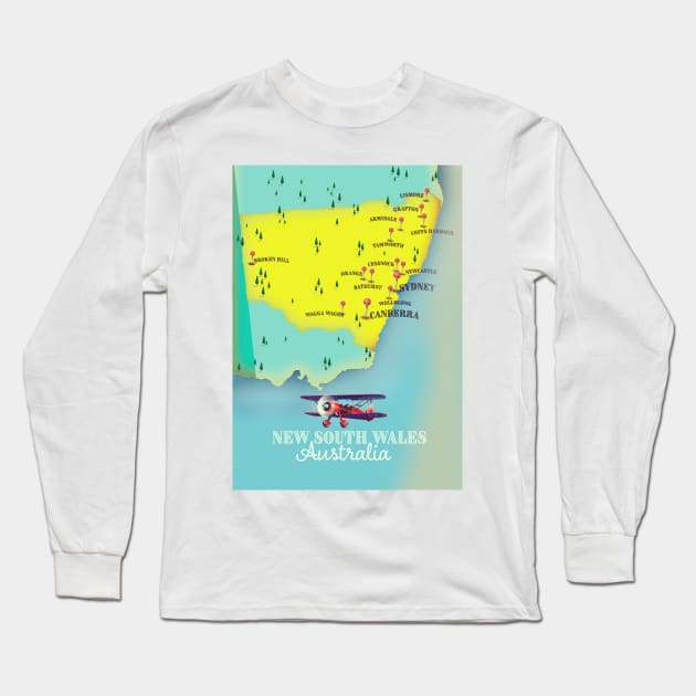 New South Wales Australia Long Sleeve T-Shirt by nickemporium1